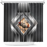 Personalized Tuskegee Airmen Shower Curtain Vintage WWII Aviation History Graphic Art