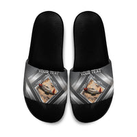 Personalized Tuskegee Airmen Slide Sandals Vintage WWII Aviation History Graphic Art