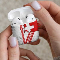 Switzerland Flag AirPods Case Swiss Map Red-White Distressed - Wonder Print Shop