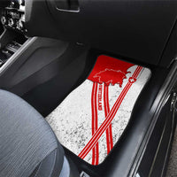 Switzerland Flag Car Mats Swiss Map Red-White Distressed - Wonder Print Shop