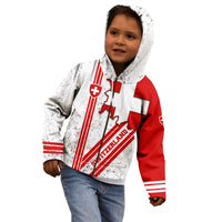 Switzerland Flag Kid Hoodie Swiss Map Red-White Distressed - Wonder Print Shop