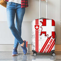 Switzerland Flag Luggage Cover Swiss Map Red-White Distressed - Wonder Print Shop