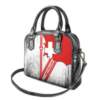 Switzerland Flag Shoulder Handbag Swiss Map Red-White Distressed - Wonder Print Shop