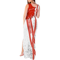 Switzerland Flag Tank Maxi Dress Swiss Map Red-White Distressed - Wonder Print Shop