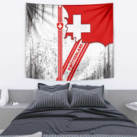 Switzerland Flag Tapestry Swiss Map Red-White Distressed - Wonder Print Shop