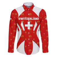Switzerland Flag Family Matching Short Sleeve Bodycon Dress and Hawaiian Shirt with Floral Pattern Red and White Sportswear - Wonder Print Shop