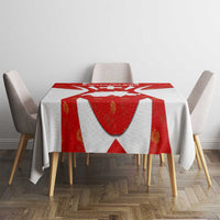 Switzerland Flag Tablecloth with Floral Pattern Red and White Sportswear - Wonder Print Shop
