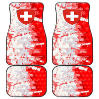 Switzerland Flag Car Mats with Camo Red White Sportswear with Swiss Cross Shield - Wonder Print Shop