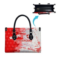 Switzerland Flag Leather Bag with Camo Red White Sportswear with Swiss Cross Shield - Wonder Print Shop
