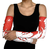 Switzerland Map Scratch Claw Swiss Flag Arm Sleeves with Vertical Text - Wonder Print Shop