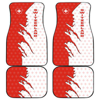 Switzerland Map Scratch Claw Swiss Flag Car Mats with Vertical Text - Wonder Print Shop