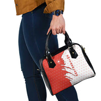 Switzerland Map Scratch Claw Swiss Flag Shoulder Handbag with Vertical Text - Wonder Print Shop