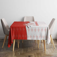 Switzerland Map Scratch Claw Swiss Flag Tablecloth with Vertical Text - Wonder Print Shop