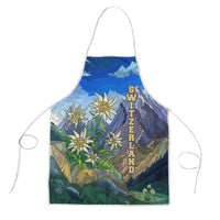 Edelweiss Flower Switzerland Mountain Apron - Wonder Print Shop