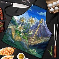 Edelweiss Flower Switzerland Mountain Apron - Wonder Print Shop
