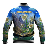 Edelweiss Flower Switzerland Mountain Baseball Jacket - Wonder Print Shop