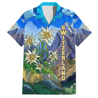 Edelweiss Flower Switzerland Mountain Family Matching Puletasi and Hawaiian Shirt - Wonder Print Shop