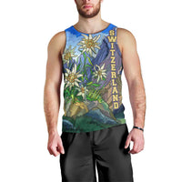 Edelweiss Flower Switzerland Mountain Men Tank Top - Wonder Print Shop