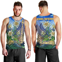 Edelweiss Flower Switzerland Mountain Men Tank Top - Wonder Print Shop