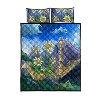 Edelweiss Flower Switzerland Mountain Quilt Bed Set - Wonder Print Shop