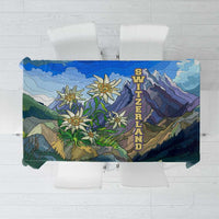 Edelweiss Flower Switzerland Mountain Tablecloth - Wonder Print Shop