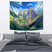 Edelweiss Flower Switzerland Mountain Tapestry - Wonder Print Shop