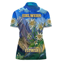 Edelweiss Flower Switzerland Mountain Women Polo Shirt - Wonder Print Shop