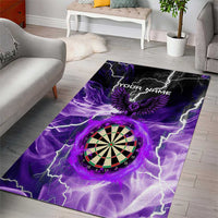 Personalized Purple Lightning Darts Board Area Rug with Owl Graphic - Wonder Print Shop