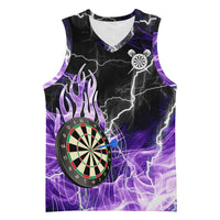 Personalized Purple Lightning Darts Board Basketball Jersey with Owl Graphic - Wonder Print Shop