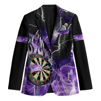 Personalized Purple Lightning Darts Board Blazer with Owl Graphic - Wonder Print Shop