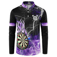Personalized Purple Lightning Darts Board Button Sweatshirt with Owl Graphic - Wonder Print Shop