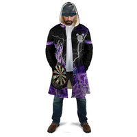 Personalized Purple Lightning Darts Board Cloak with Owl Graphic - Wonder Print Shop