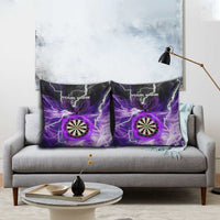 Personalized Purple Lightning Darts Board Pillow Cover with Owl Graphic - Wonder Print Shop