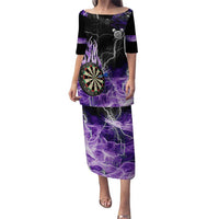 Personalized Purple Lightning Darts Board Puletasi with Owl Graphic - Wonder Print Shop