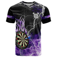 Personalized Purple Lightning Darts Board T Shirt with Owl Graphic - Wonder Print Shop