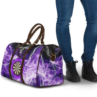 Personalized Purple Lightning Darts Board Travel Bag with Owl Graphic - Wonder Print Shop