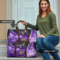 Personalized Purple Lightning Darts Board Travel Bag with Owl Graphic - Wonder Print Shop