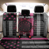 Personalized Pink Ribbon and American Flag Darts Back Car Seat Cover - Wonder Print Shop