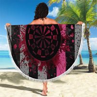 Personalized Pink Ribbon and American Flag Darts Beach Blanket - Wonder Print Shop