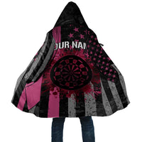 Personalized Pink Ribbon and American Flag Darts Cloak - Wonder Print Shop