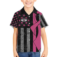 Personalized Pink Ribbon and American Flag Darts Hawaiian Shirt - Wonder Print Shop