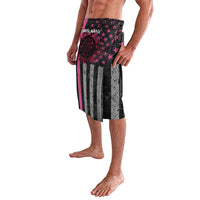Personalized Pink Ribbon and American Flag Darts Lavalava - Wonder Print Shop