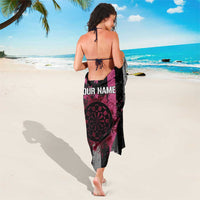 Personalized Pink Ribbon and American Flag Darts Sarong - Wonder Print Shop