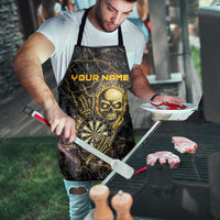 Personalized Skull and Darts Graphic Apron with Neon Design - Wonder Print Shop