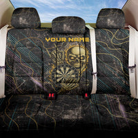 Personalized Skull and Darts Graphic Back Car Seat Cover with Neon Design - Wonder Print Shop