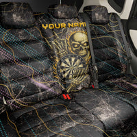 Personalized Skull and Darts Graphic Back Car Seat Cover with Neon Design - Wonder Print Shop