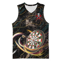 Personalized Skull and Darts Graphic Basketball Jersey with Neon Design - Wonder Print Shop