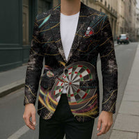 Personalized Skull and Darts Graphic Blazer with Neon Design - Wonder Print Shop