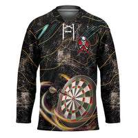 Personalized Skull and Darts Graphic Hockey Jersey with Neon Design - Wonder Print Shop