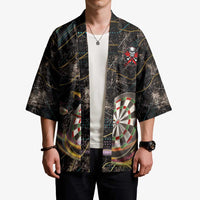 Personalized Skull and Darts Graphic Kimono with Neon Design - Wonder Print Shop